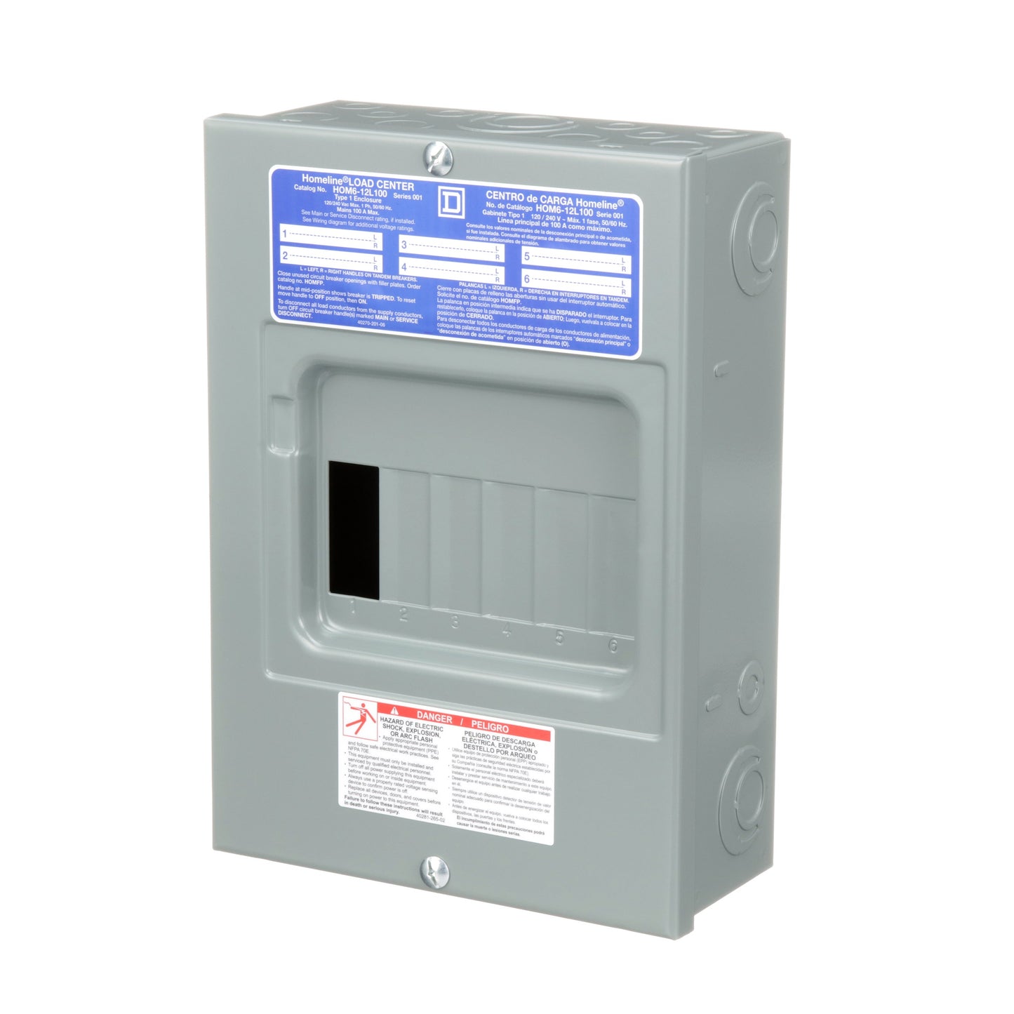 Schneider Electric HOM612L100S Load Center | 120/240V AC 100A