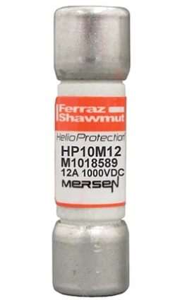 Mersen HP10M12 Photovoltaic Medium Voltage Fuse 1000V 12A 50kA@1000VDC HP