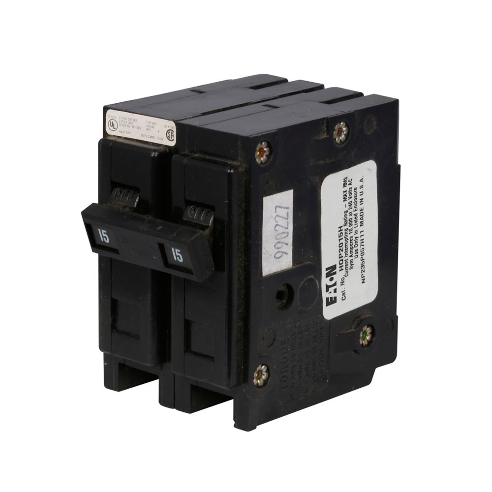 Cutler Hammer HQP2015 Circuit Breaker | 2 Pole 15A 6V Thermal Magnetic QUICKLAG