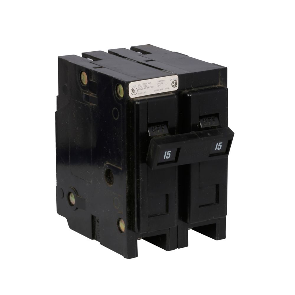 Cutler Hammer HQP2015 Circuit Breaker | 2 Pole 15A 6V Thermal Magnetic QUICKLAG