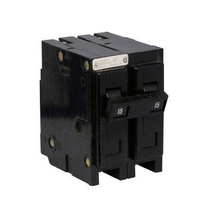 Cutler Hammer HQP2015 Circuit Breaker | 2 Pole 15A 6V Thermal Magnetic QUICKLAG