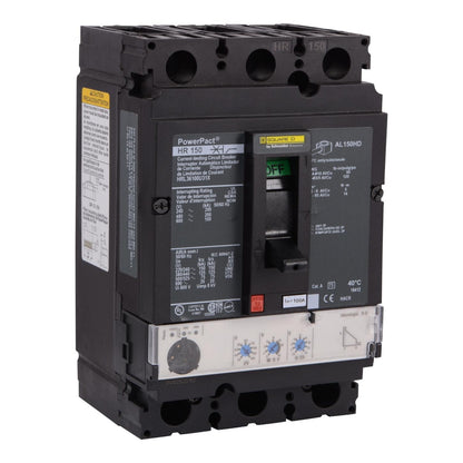 Square D HRL36100U31X Circuit Breaker | 600V 100A 3P 200kA@480V Feed-Thru Powerpact
