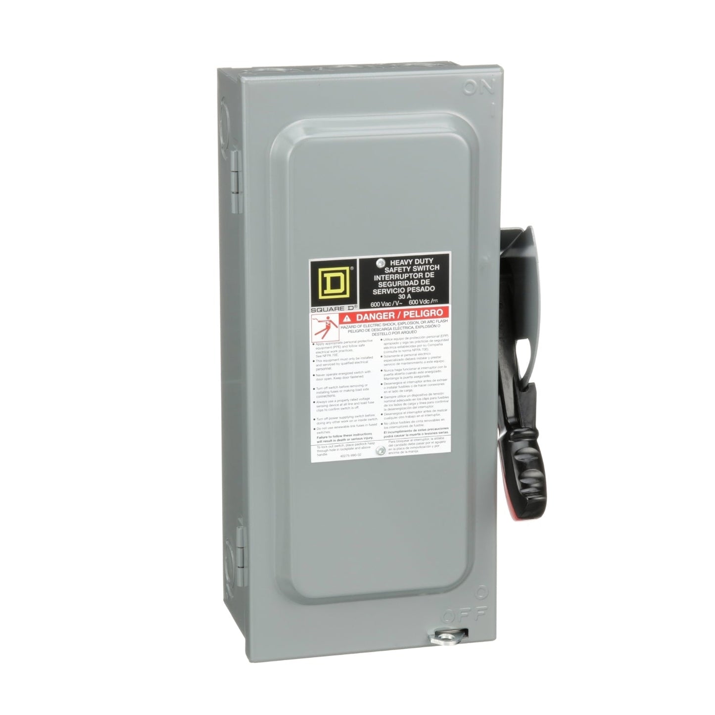 Square D HU361 Disconnect | 600V 30A 3P Non-Fusible Series E