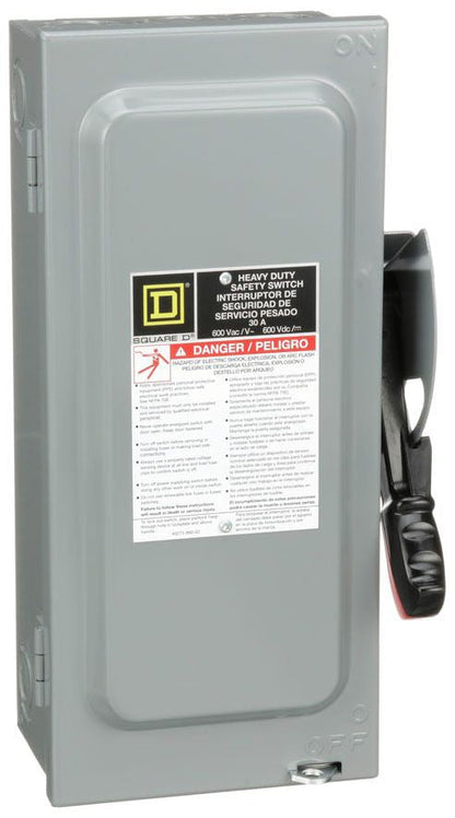 Square D HU361 Disconnect | 600V 30A 3P Non-Fusible Series E