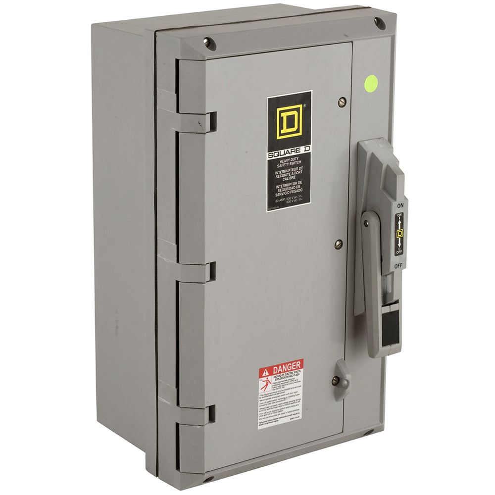 Square D HU361DX Disconnect Switch | 600V AC 30A 3P Non-Fusible Series E