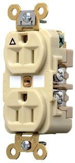Hubbell IG5262I Wiring Devices | Industrial-Grade Isolated Ground 15A 125V 5-15R