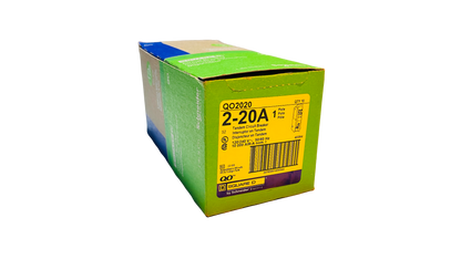 Square D QO2020 Circuit Breaker | 120/240V 20A 2P Plug-In 10kA@120V QO Series