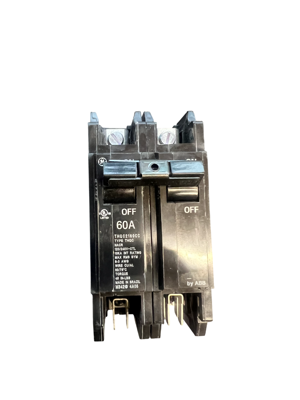 ABB/ General Electric THQC2160CC Circuit Breaker | 240V 60A 2P 10kA@240V Feed-Thru Q-Line