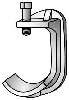 OZ/Gedney J100G Conduit Clamp 1 IN IMC or EMT Malleable Iron Galvanized Finish Type J
