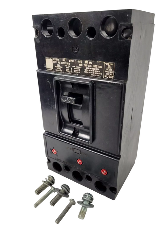 Westinghouse JA3150W Circuit Breaker | 600V 150A 3P 22kA@480V Bolt-On JA Series