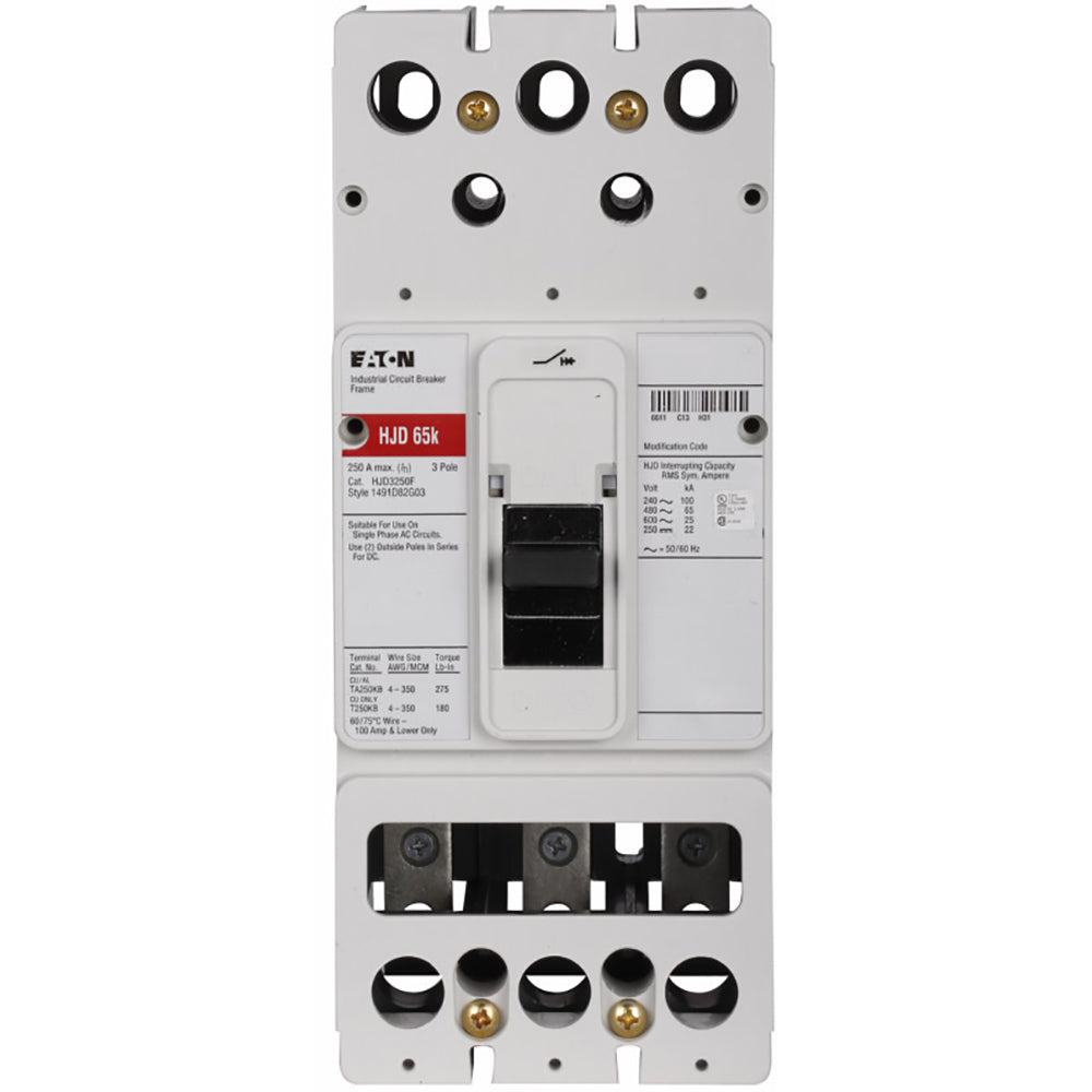 Eaton JD3250F Circuit Breaker | Series C JD 600V 250A