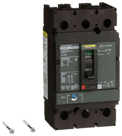 JDL26200 - Square D/ Schneider Electric Feed-Thru 200 Amp 2 Pole Circuit Breaker - Essential Electric Supply