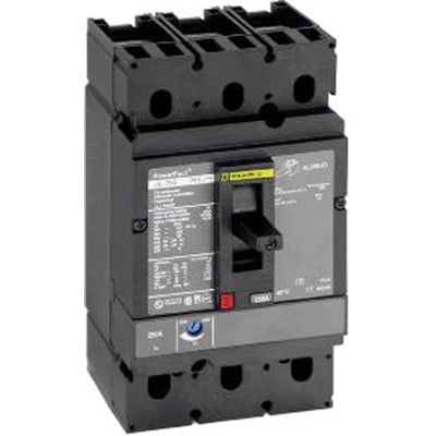 Square D JDL26225 Circuit Breaker | 600V 225A 2P 18kA@480V Feed-Thru Powerpact