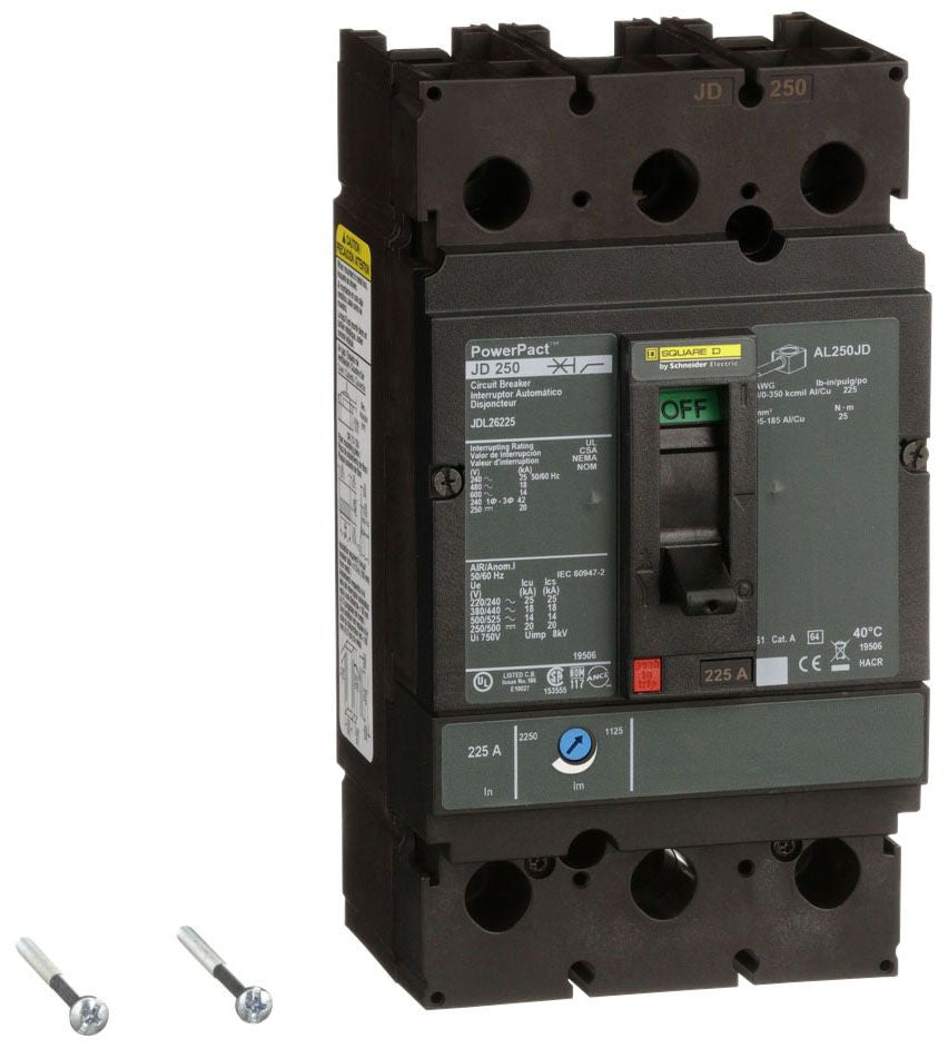JDL26250 - Schneider Electric/ Square D Feed-Thru 250 Amp 2 Pole Circuit Breaker - Essential Electric Supply