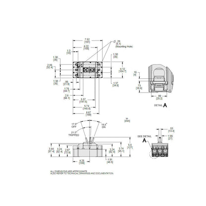 Square D JDL36175 Circuit Breaker | Powerpact JDL 600V 175A