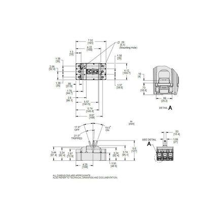 Square D JDL36200 Circuit Breaker | 600V 200A 3P 18kA@480V Feed-Thru Powerpact