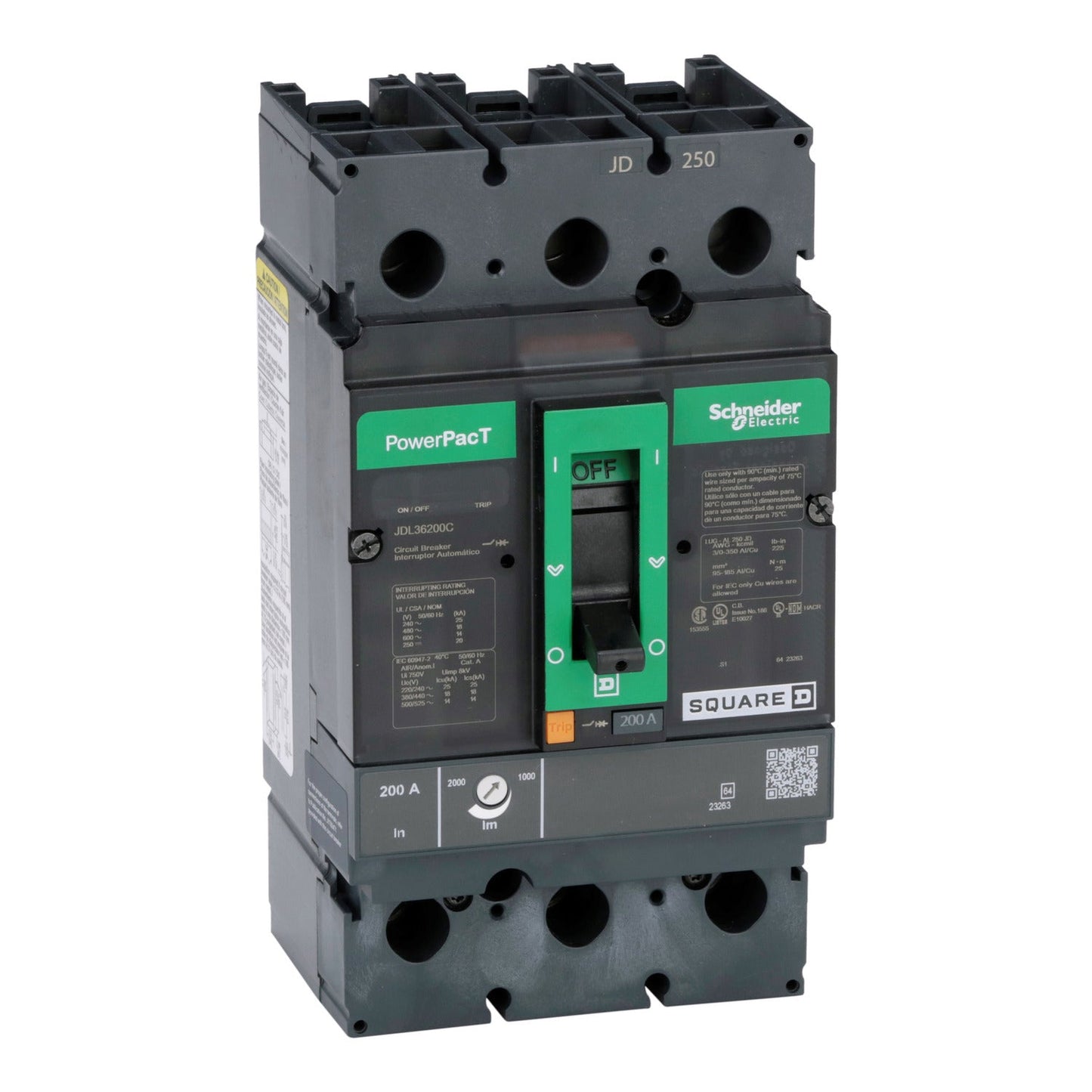 Square D JDL36200C Circuit Breaker | 600V 200A