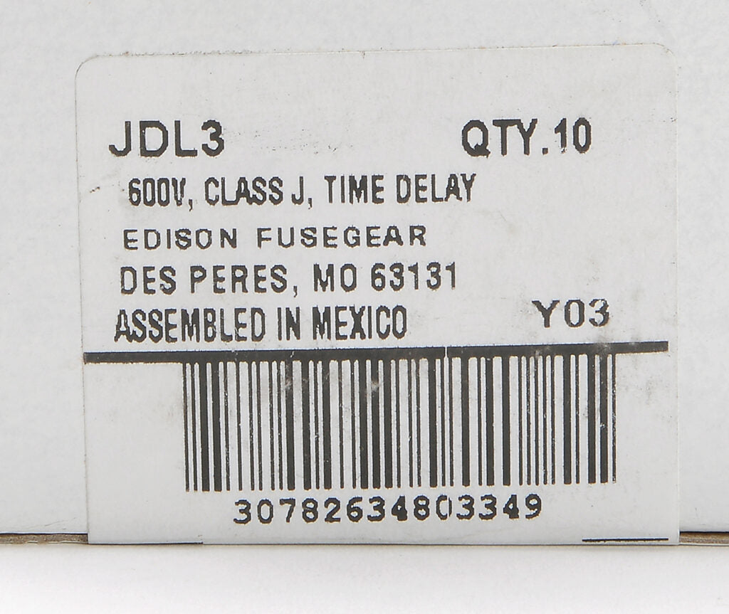 Edison Fuses JDL3 Fuse | JDL 600V 3A