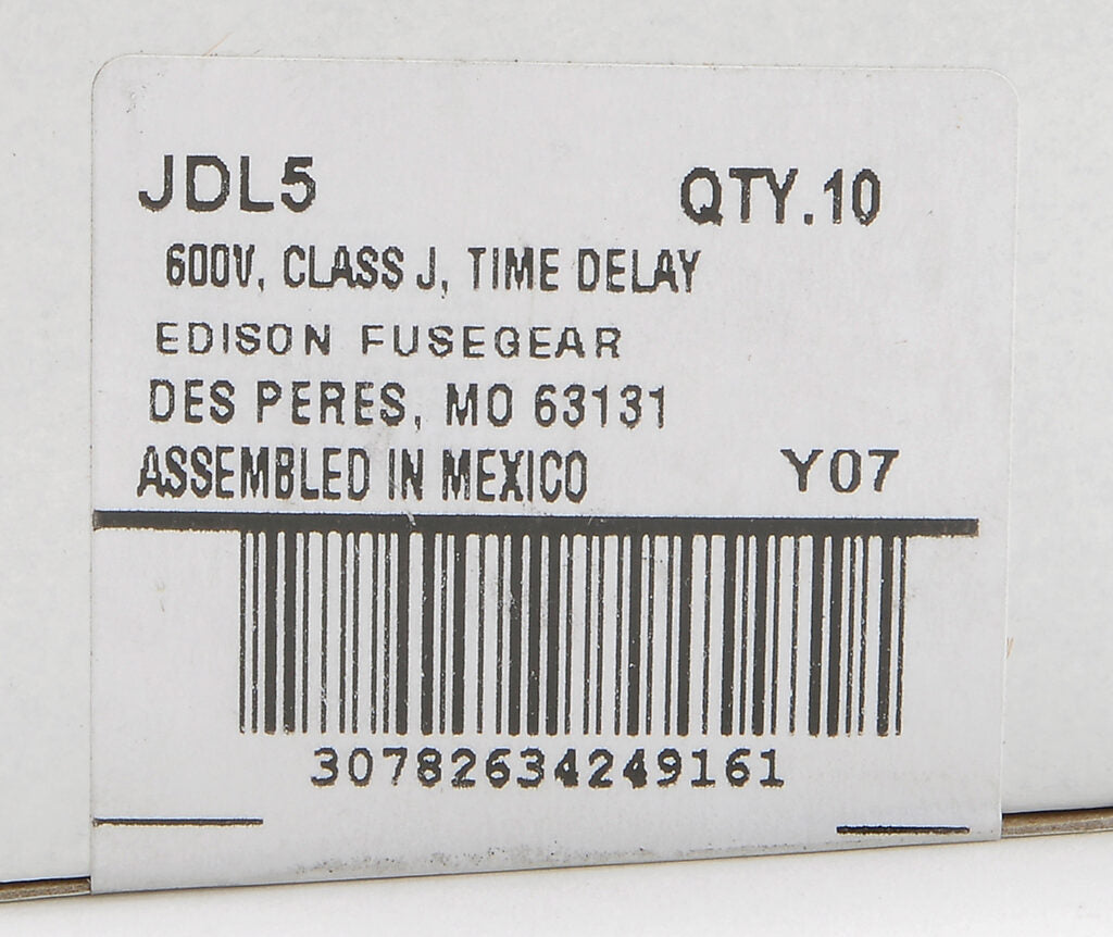 Edison Fuses JDL5 Fuse | JDL 600V 5A