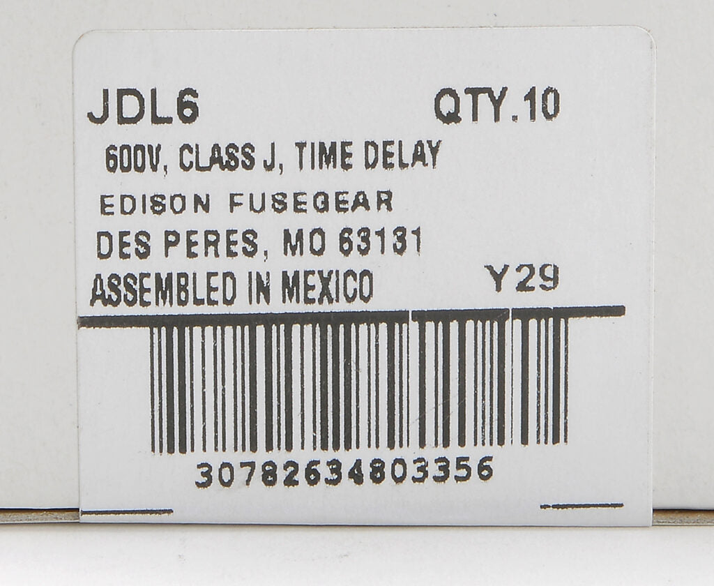 Edison Fuses JDL6 Fuse | JDL 600V 6A