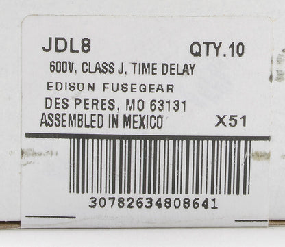 Edison Fuses JDL8 Fuse | JDL 600V 8A