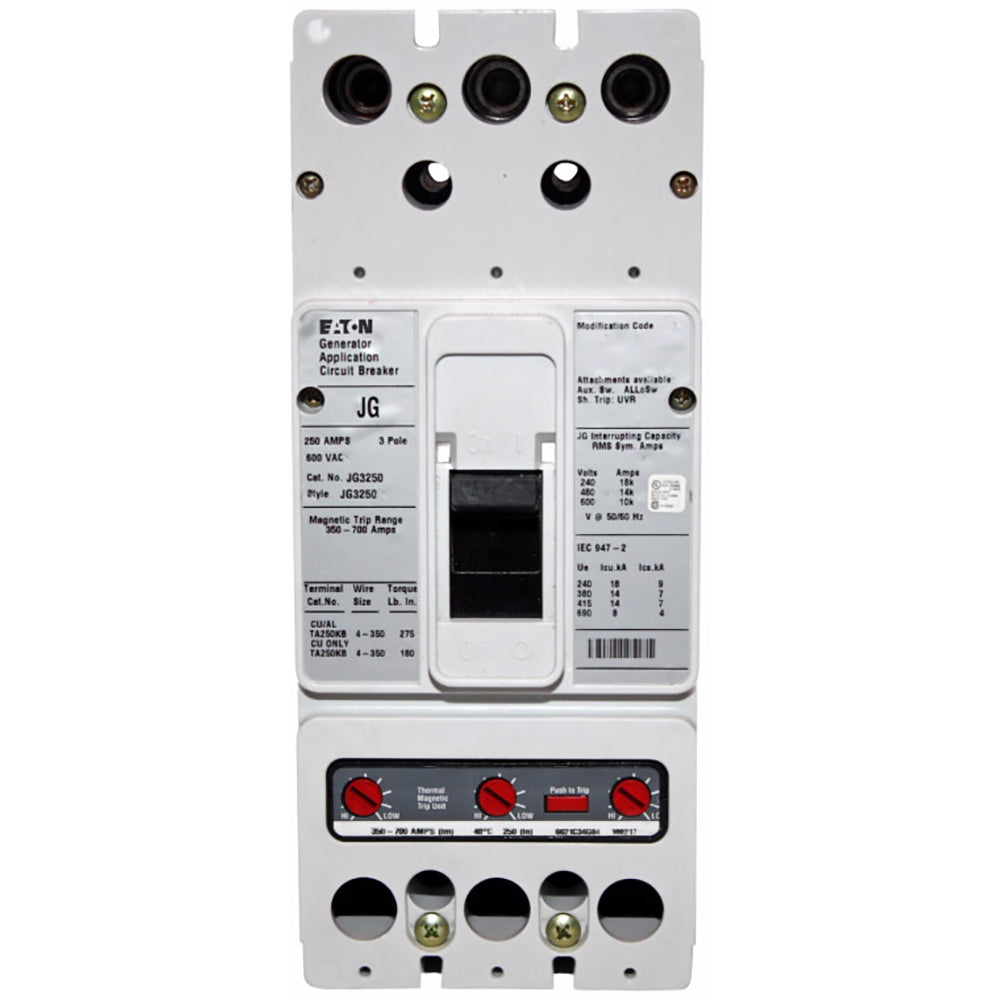 Eaton JG3250 Circuit Breaker | Series C JG 600V 250A