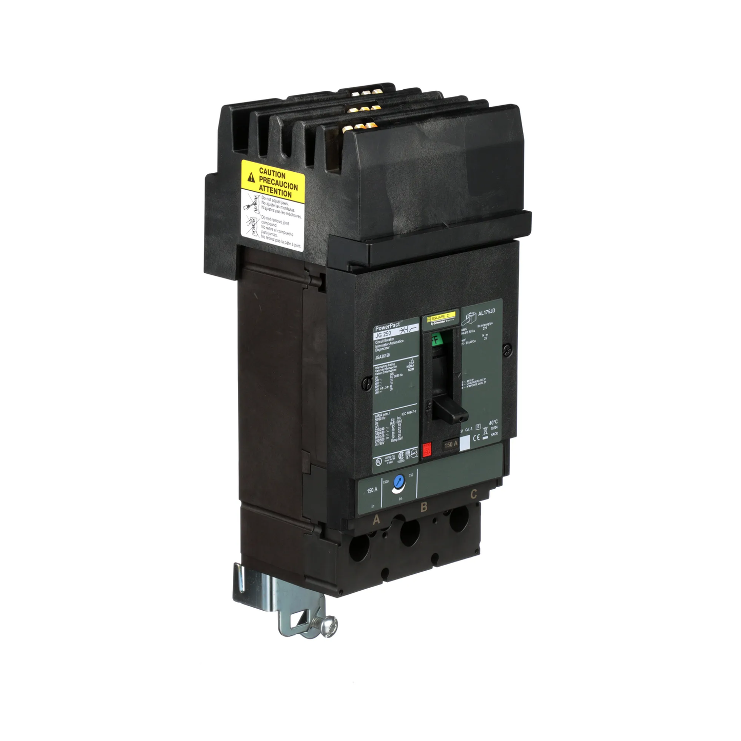 Square D JGA36150 Circuit Breaker | 600V 150A 3P 35kA@480V I-Line Style Plug-In Powerpact