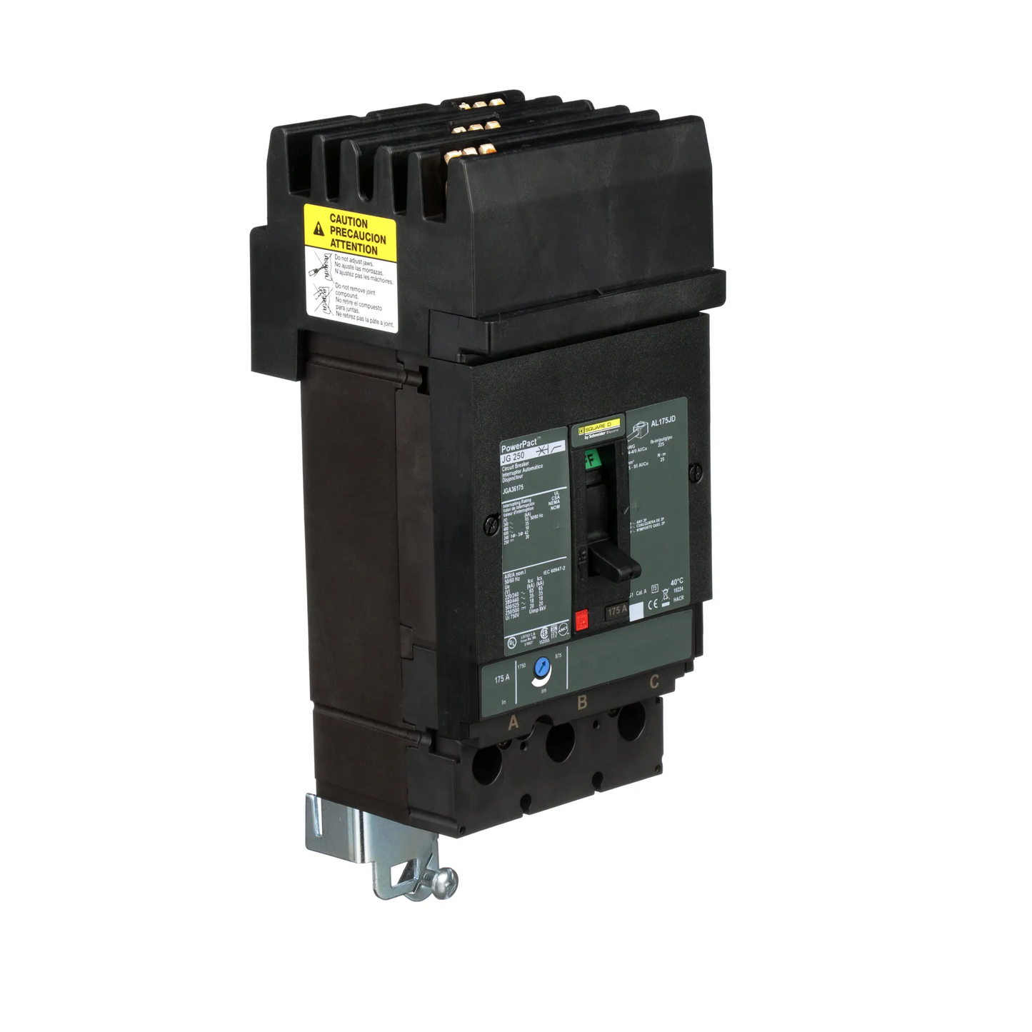 Square D JGA36175 Circuit Breaker | 600V 175A 3P 35kA@480V Plug In Panelboard Powerpact JGA