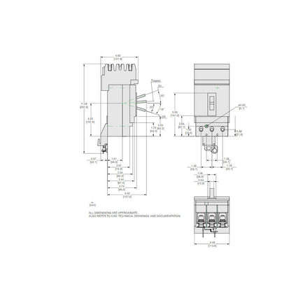 Square D JGA36175 Circuit Breaker | 600V 175A 3P 35kA@480V Plug In Panelboard Powerpact JGA