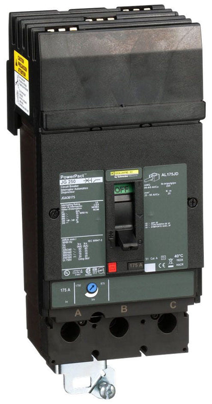 JGA36175 - Square D I-Line Style Plug-In 175 Amp 3 Pole Circuit Breaker - Essential Electric Supply