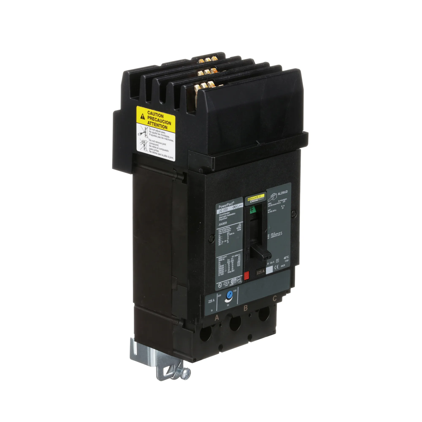Square D JGA36225 Circuit Breaker | 600V 225A 3P 35kA@480V I-Line Style Plug-In Powerpact