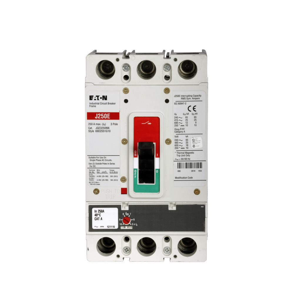 JGE3250NN - Cutler Hammer Bolt-On 250 Amp 3 Pole Circuit Breaker - Essential Electric Supply