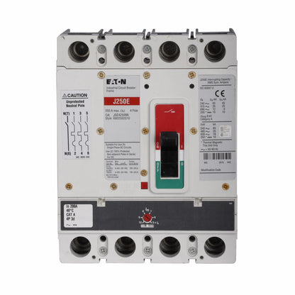 Cutler Hammer JGE4250FAG Circuit Breaker | 600V 250A 4P 25kA@480V Feed-Thru Series G