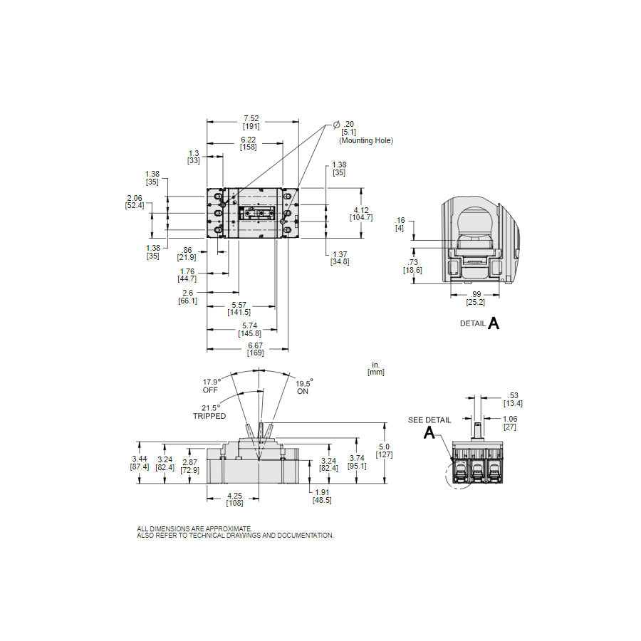 Square D JGL36150 Circuit Breaker | 600V 150A 3P 35kA@480V Bolt-On Powerpact JGL