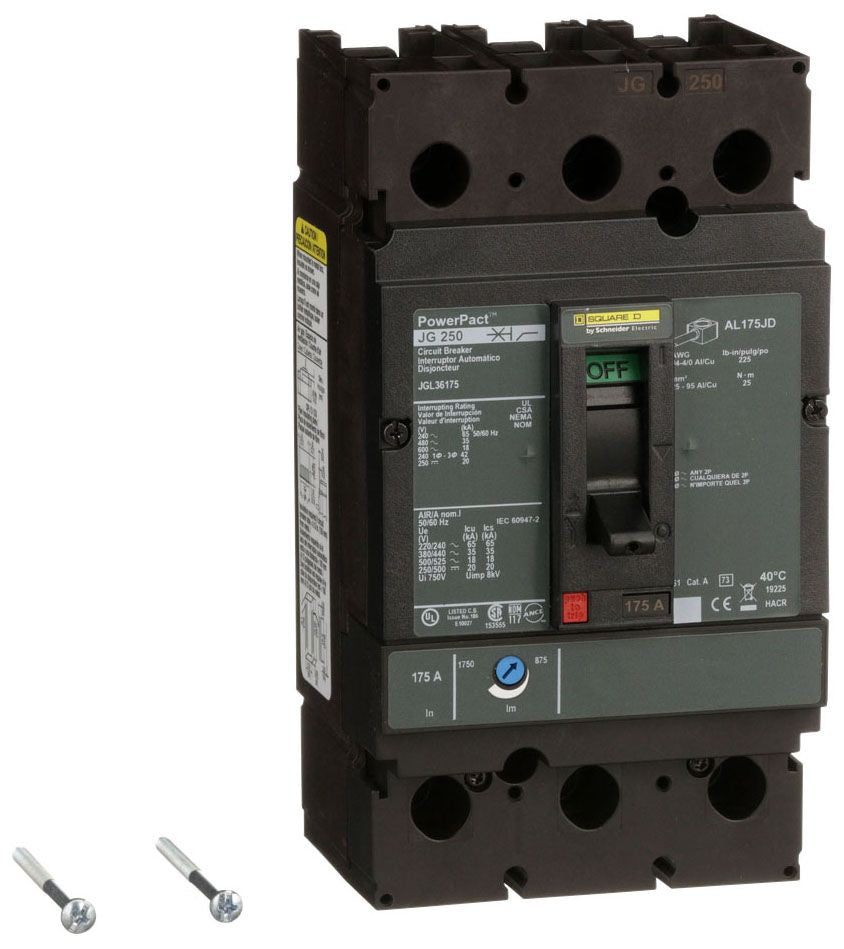 JGL36175 - Square D/ Schneider Electric Feed-Thru 175 Amp 3 Pole Circuit Breaker - Essential Electric Supply