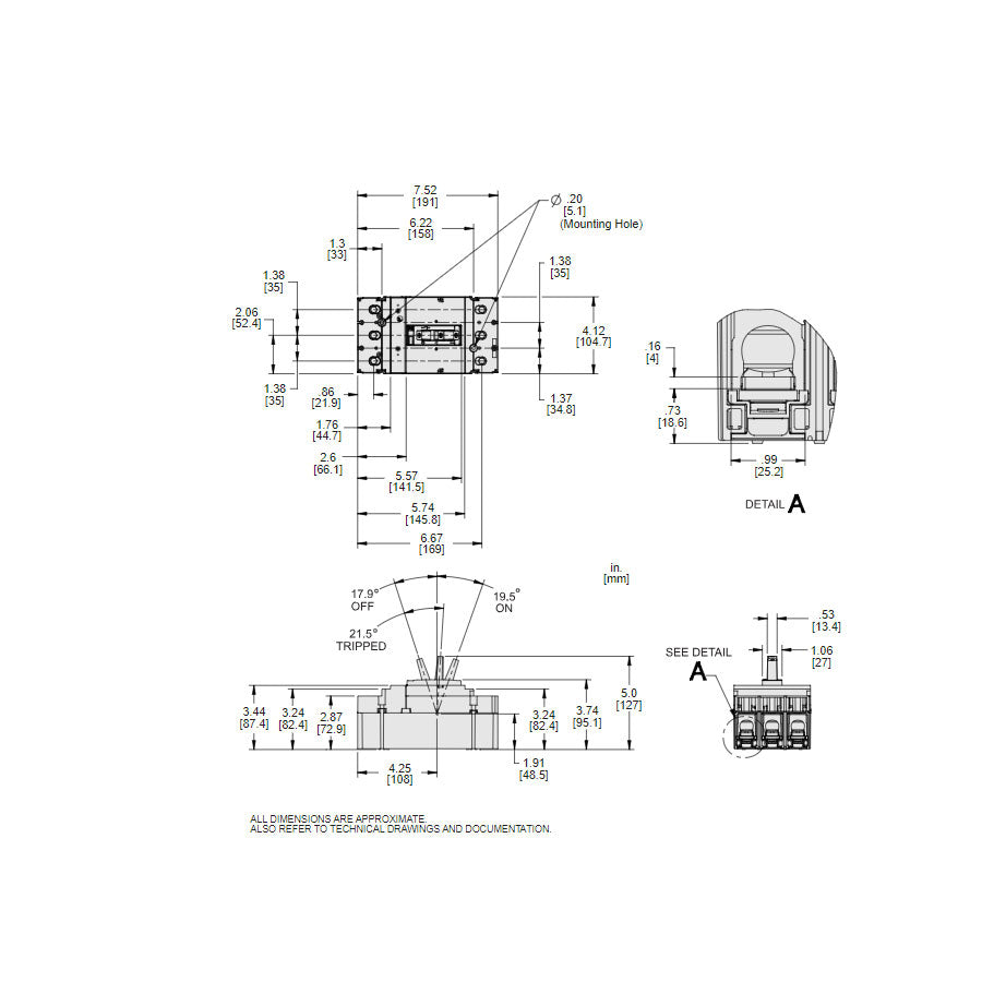 Square D JGL36225 Circuit Breaker | Powerpact JGL 600V 225A