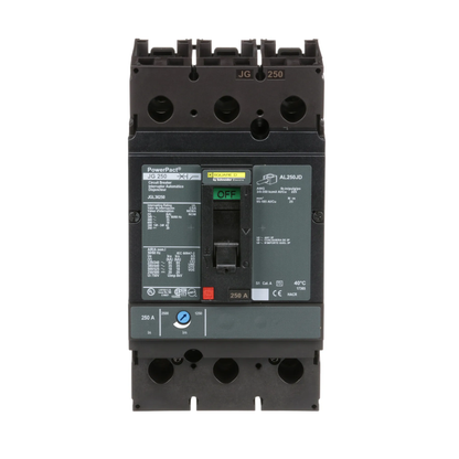 Square D JGL36250 Circuit Breaker | 600V 250A 3P 35kA@480V Feed-Thru Powerpact JGL