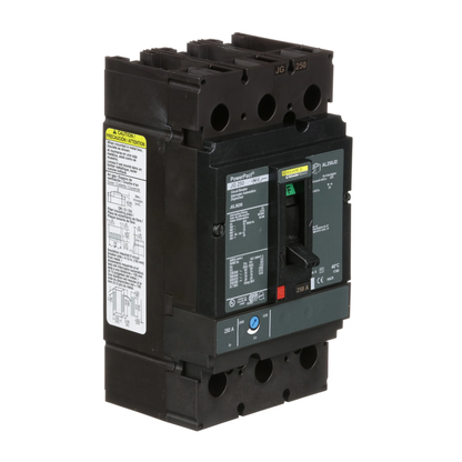 Square D JGL36250 Circuit Breaker | 600V 250A 3P 35kA@480V Feed-Thru Powerpact JGL