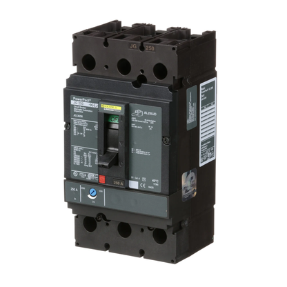 Square D JGL36250 Circuit Breaker | 600V 250A 3P 35kA@480V Feed-Thru Powerpact JGL