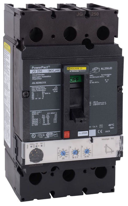 JGL36250U31X - Square D/ Schneider Electric Feed-Thru 250 Amp 3 Pole Circuit Breaker - Essential Electric Supply