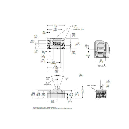Square D JGM36175 Circuit Breaker | 600V 175A 3P 35kA@480V Bolt-On Powerpact JGM