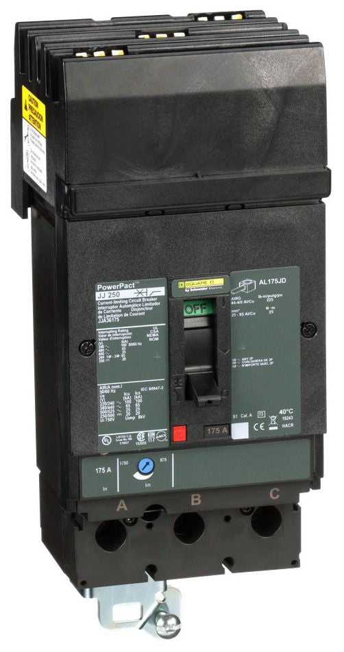 JJA36175 - Square D I-Line Style Plug-In 175 Amp 3 Pole Circuit Breaker - Essential Electric Supply