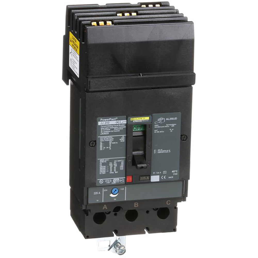 Square D JJA36225 Circuit Breaker | 600V 225A 3P 65kA@480V I-Line Style Plug-In Powerpact