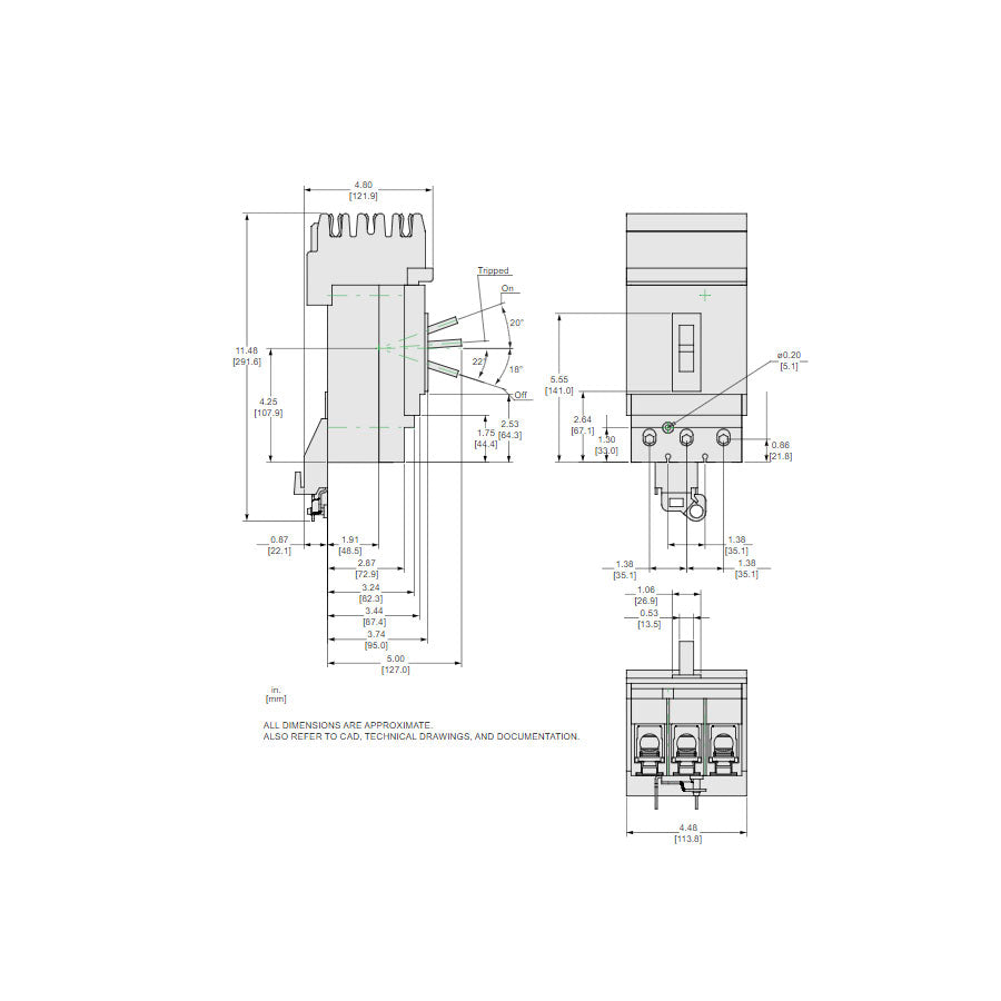 Square D JJA36250U31X Circuit Breaker | Powerpact JJA 600V 250A