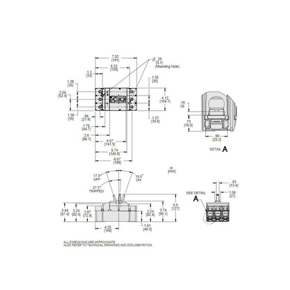 Square D JJL36175 Circuit Breaker | 600V 175A 3P 65kA@480V Feed-Thru Powerpact