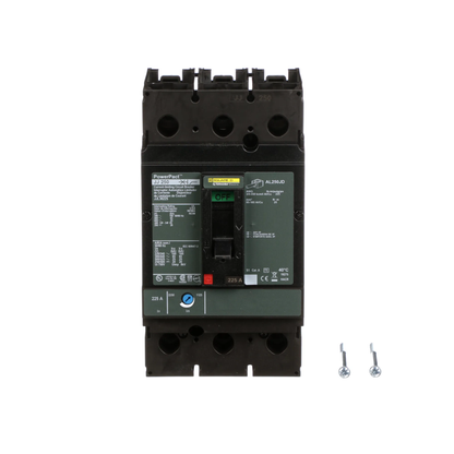 Square D JJL36225 Circuit Breaker | 600V 225A 3P 65kA@480V Feed-Thru Powerpact