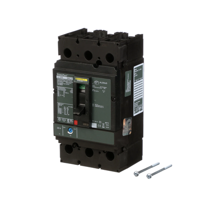 Square D JJL36225 Circuit Breaker | 600V 225A 3P 65kA@480V Feed-Thru Powerpact