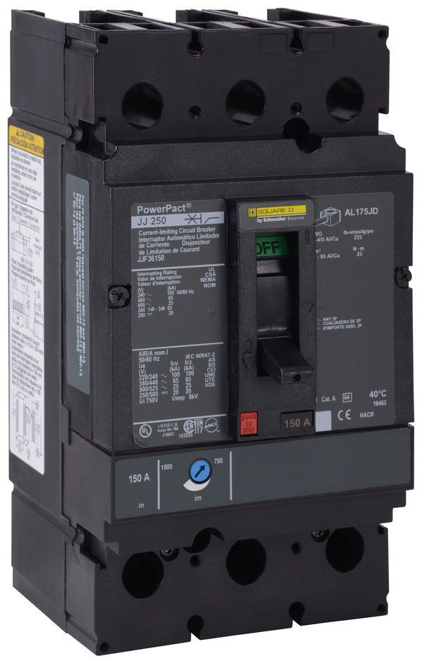 JJL36250C - Square D/ Schneider Electric Feed-Thru 250 Amp 3 Pole Circuit Breaker - Essential Electric Supply