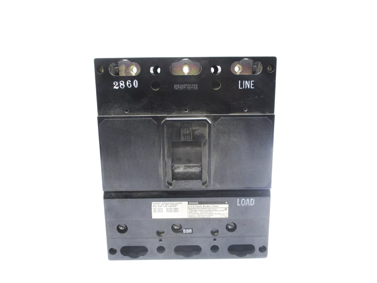 Siemens JL3F400 Circuit Breaker | 600V 400A 3P 35kA@480V Bolt-On JL Series
