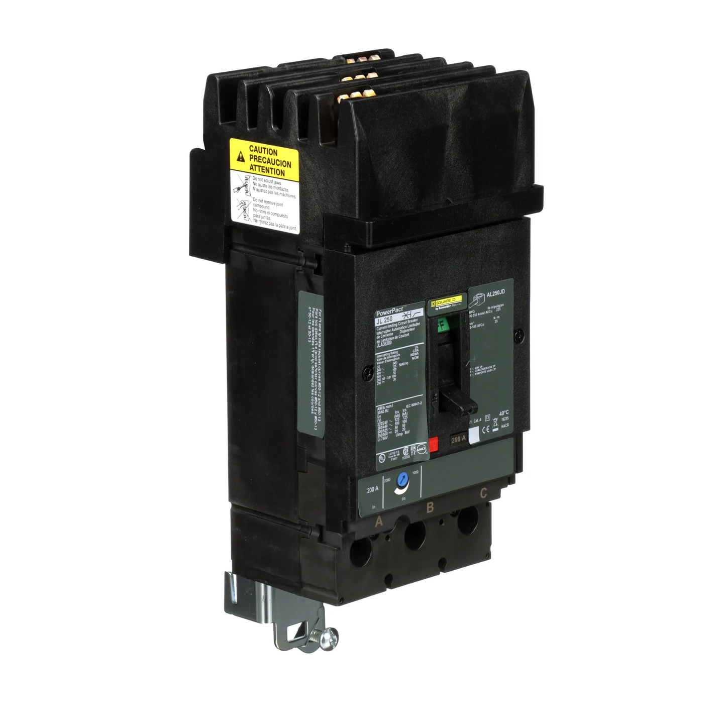 Square D JLA36200 Circuit Breaker | 600V 200A 3P 100kA@480V I-Line Plug-In Powerpact